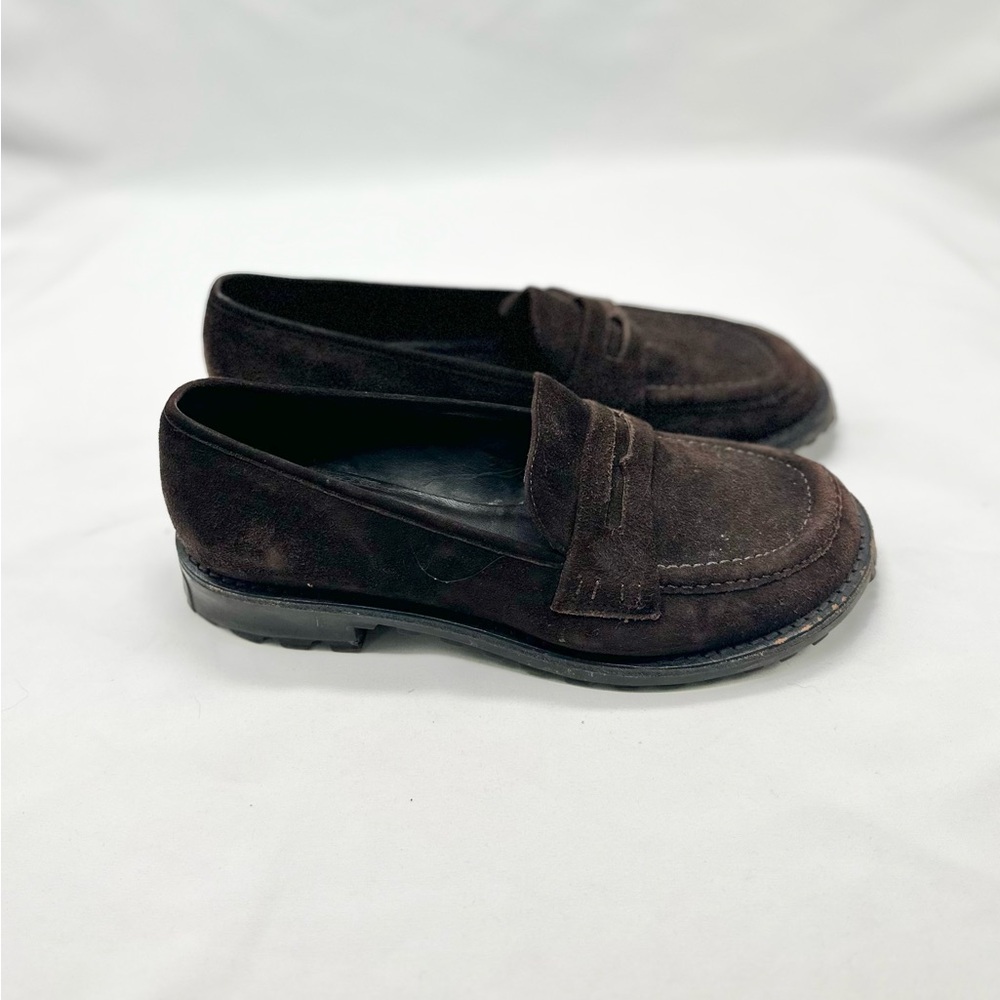 Ramon Tenza Women’s Bibas Leather Loafers Brown Size 7.5